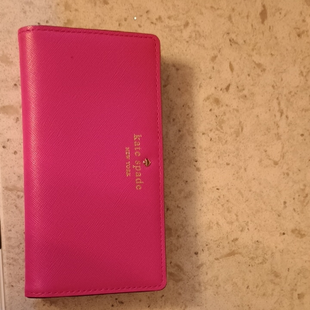 New With Box Kate Spade Vibrant Pink Wallet "Cherry Lane"